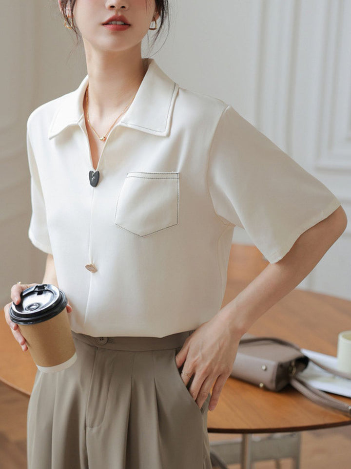 V-Neck Short-Sleeved Shirt