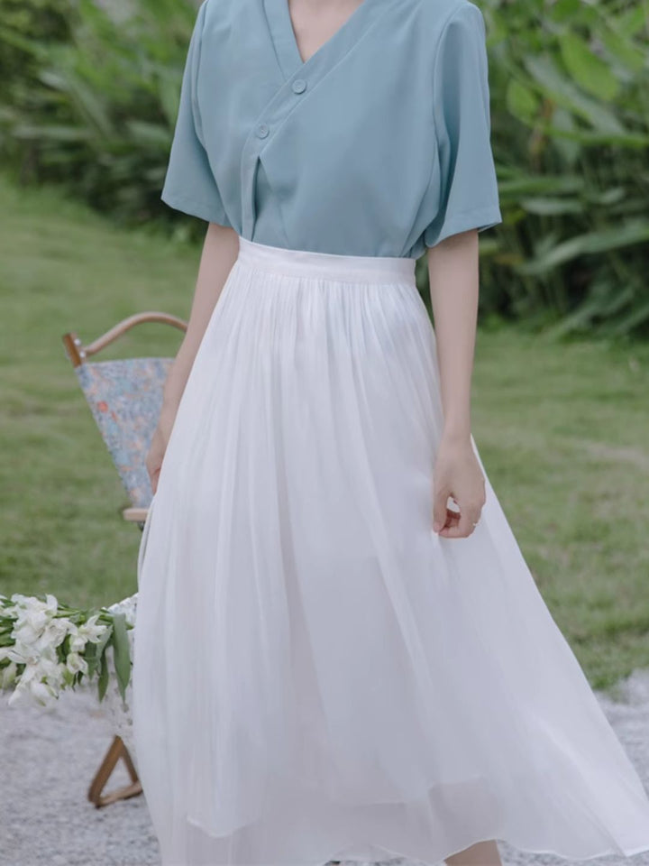 High Waist A-line Skirt