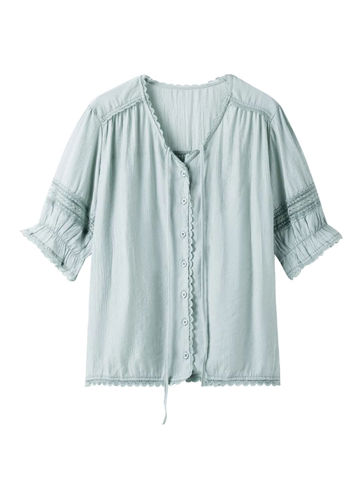 Chic Hollow V-neck Shirt