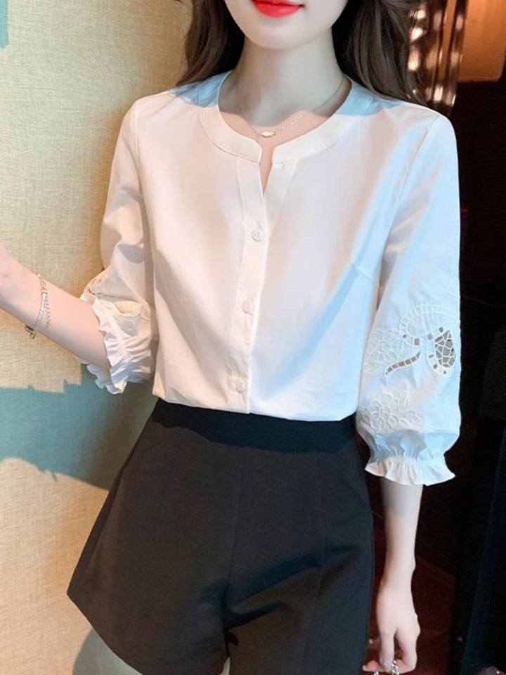Chiffon Puff Sleeve Top