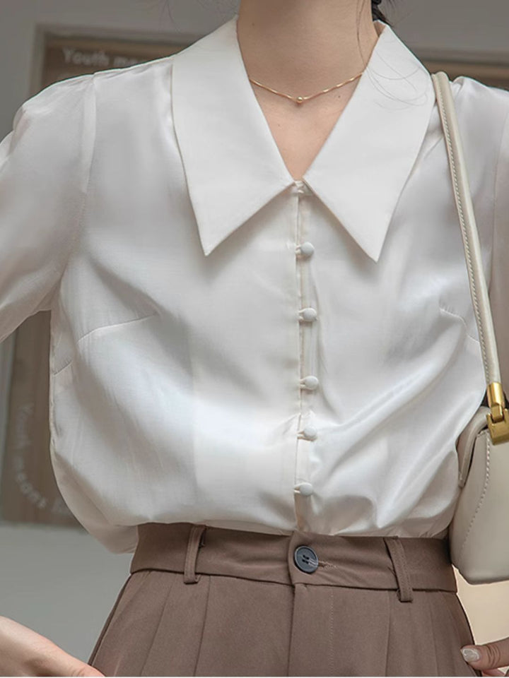 V-neck Puff Sleeve Top