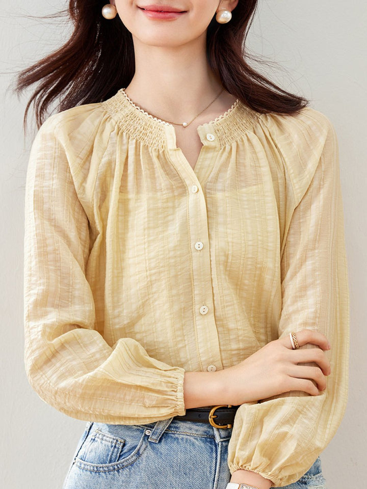Elegant Loose Puff Sleeve Top