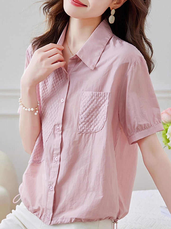 Fashion Lapel Short Sleeve Shirt