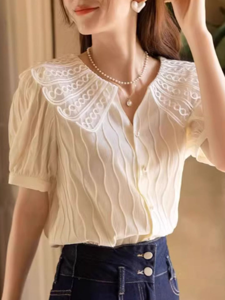 Retro Doll collar chiffon Blouse