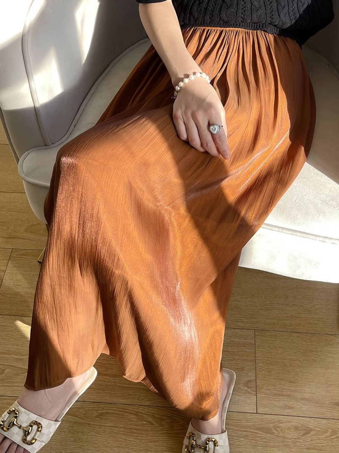 Temperament Mesh Skirt - White