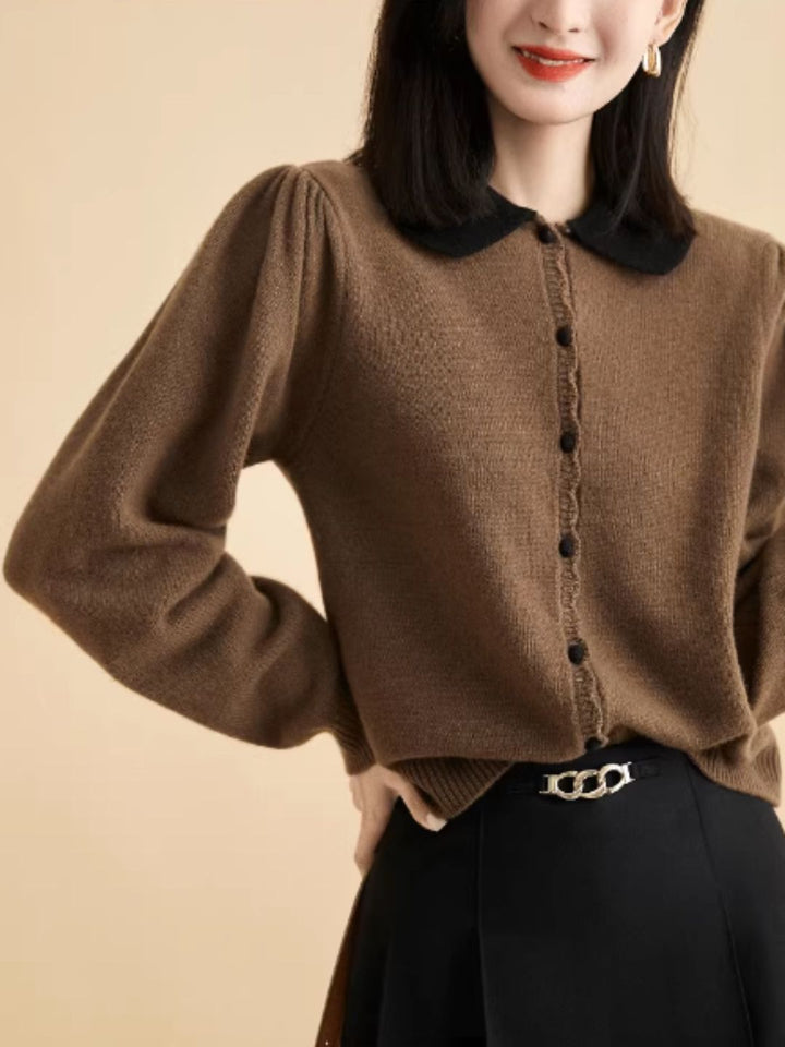 Classic Lapel Knit Cardigan