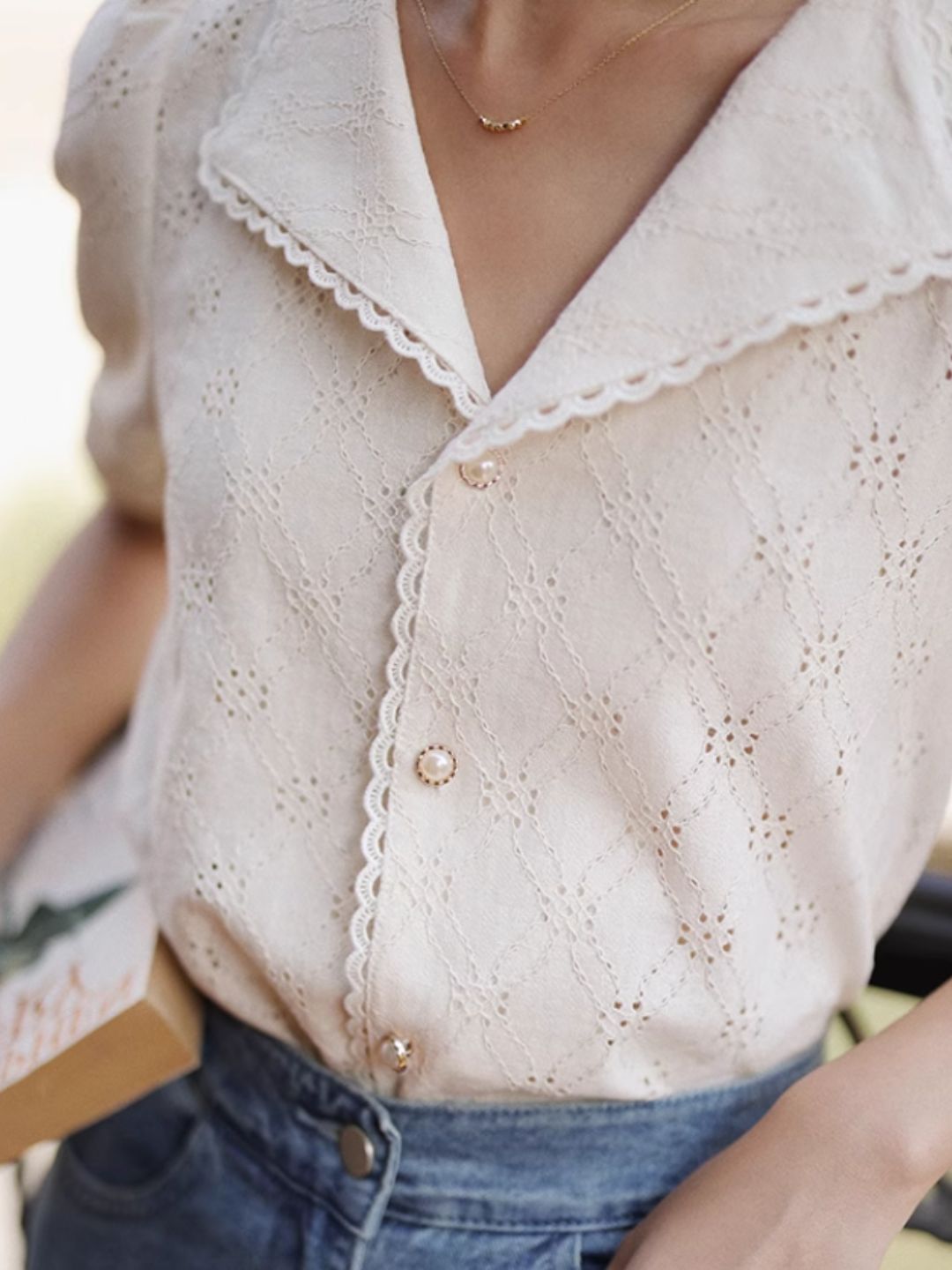 V-neck Short Sleeved Shirt