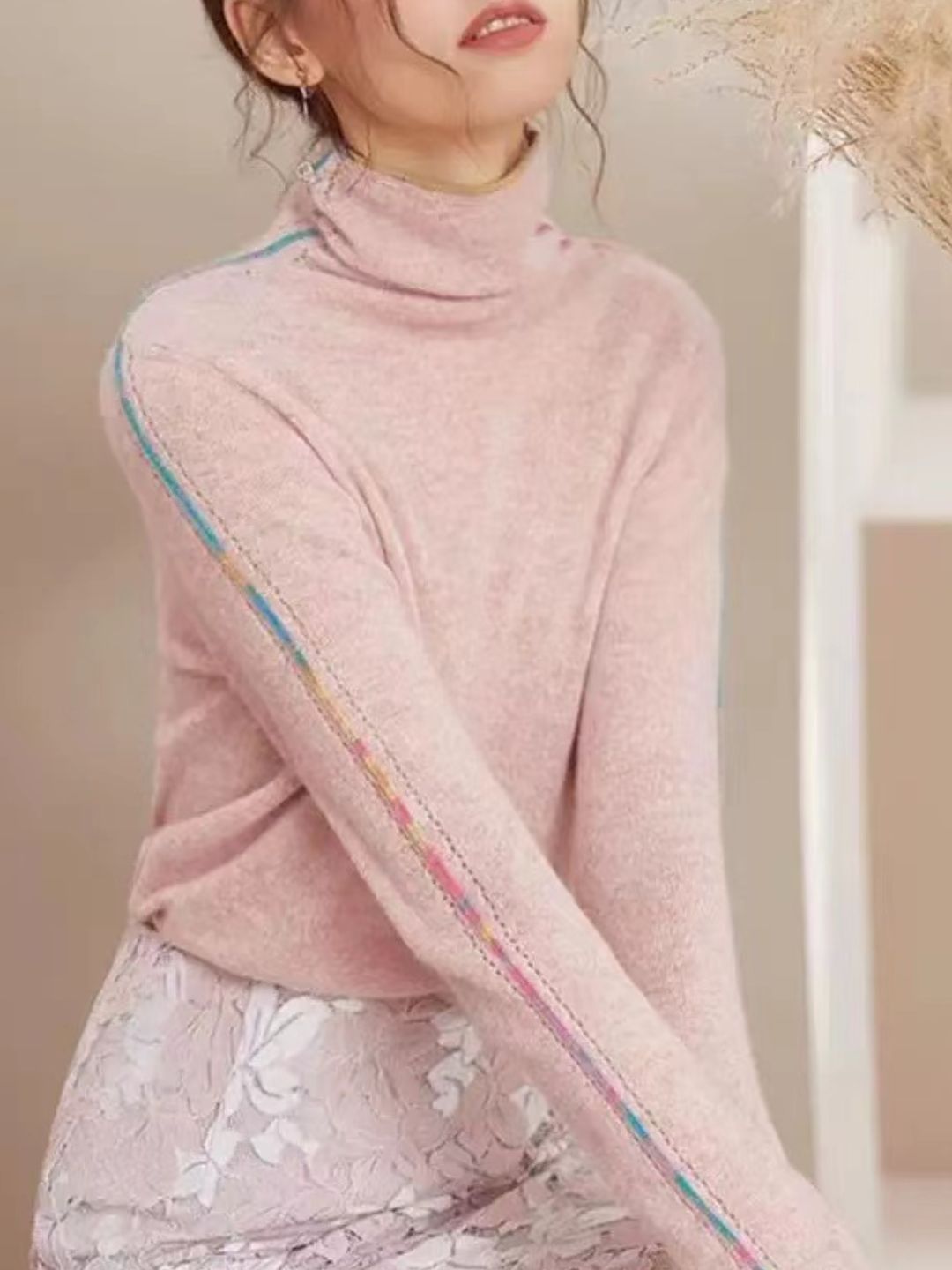 Turtleneck Knitted Top