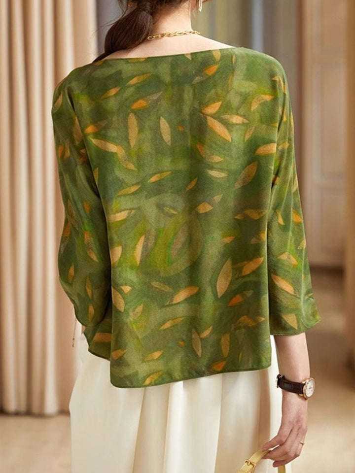 V-Neck Causal Shirt - Green