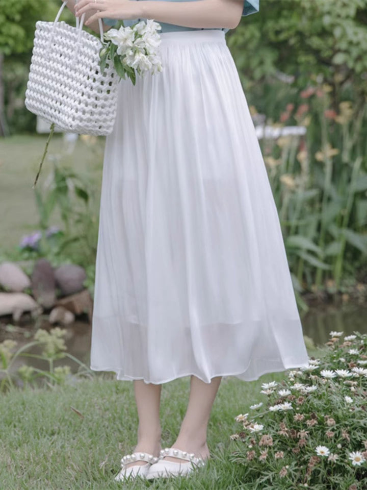 High Waist A-line Skirt