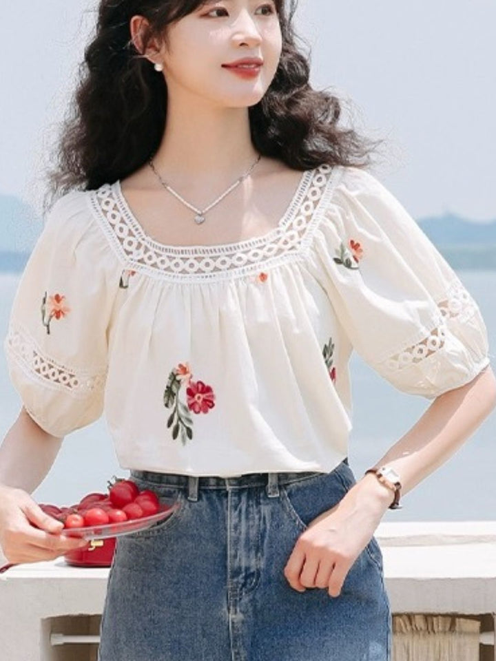 One Shoulder Loose Short Sleeve