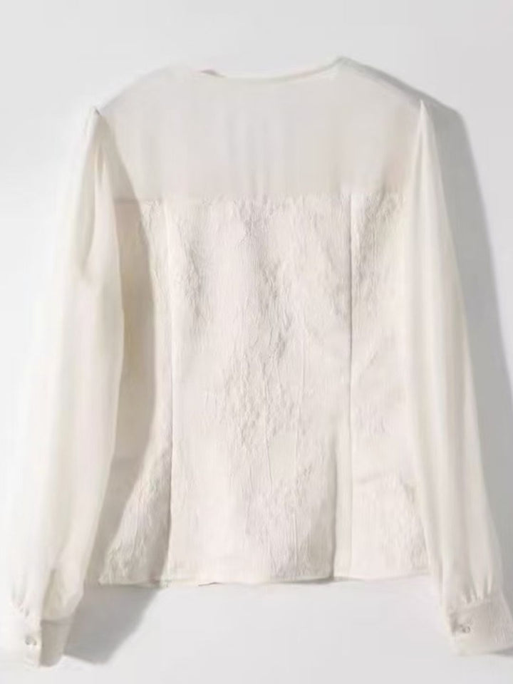 Embroidered V-Neck Shirt