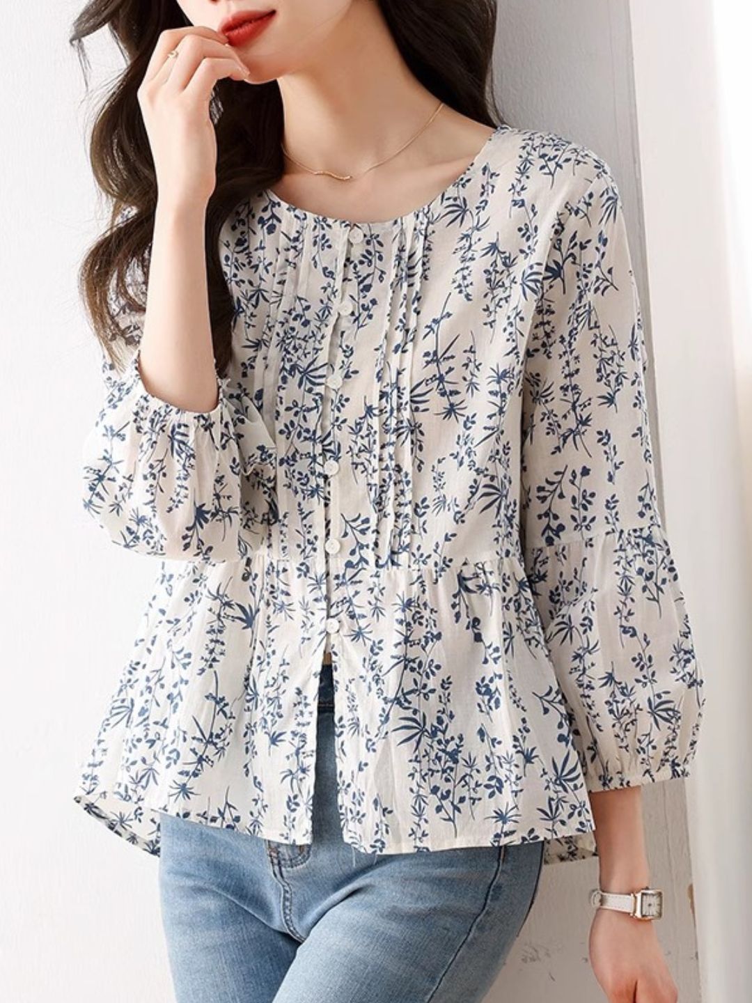 Printed Chic Shirt Top
