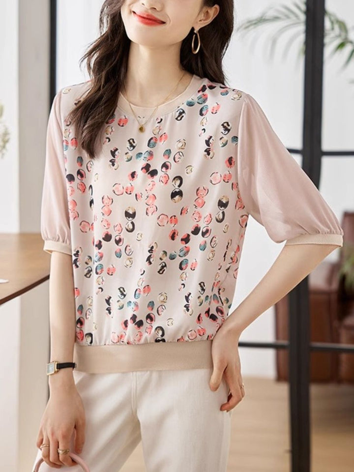 Crew Neck Printed Top