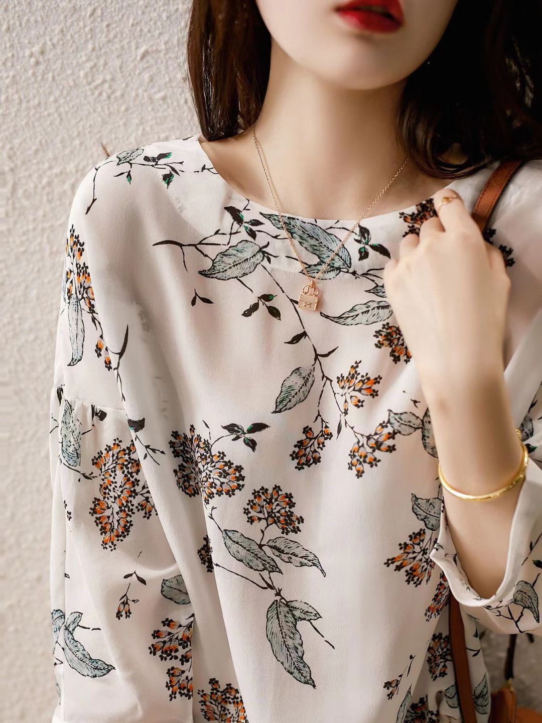 Floral Chiffon Artistic Style Shirt