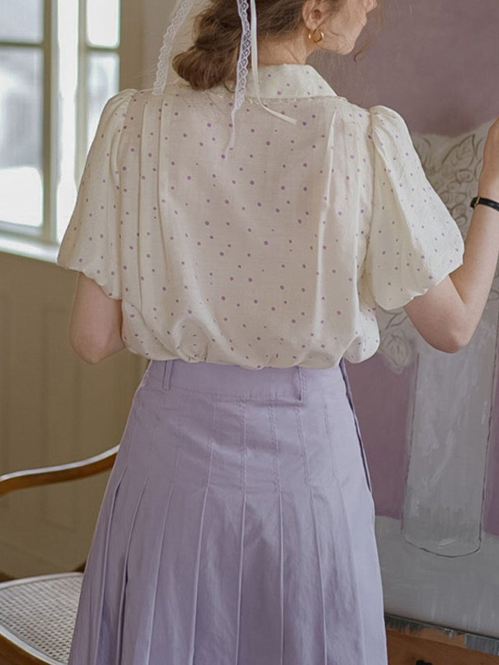 Purple Polka Dot Shirt