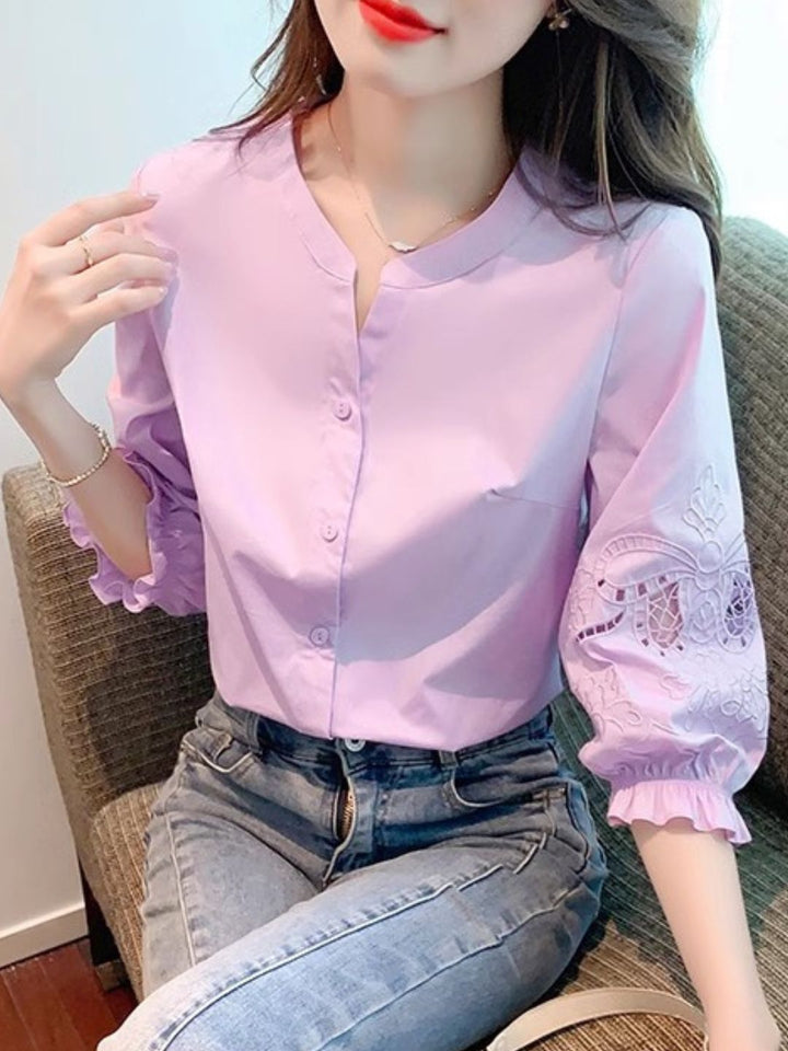 Chiffon Puff Sleeve Top