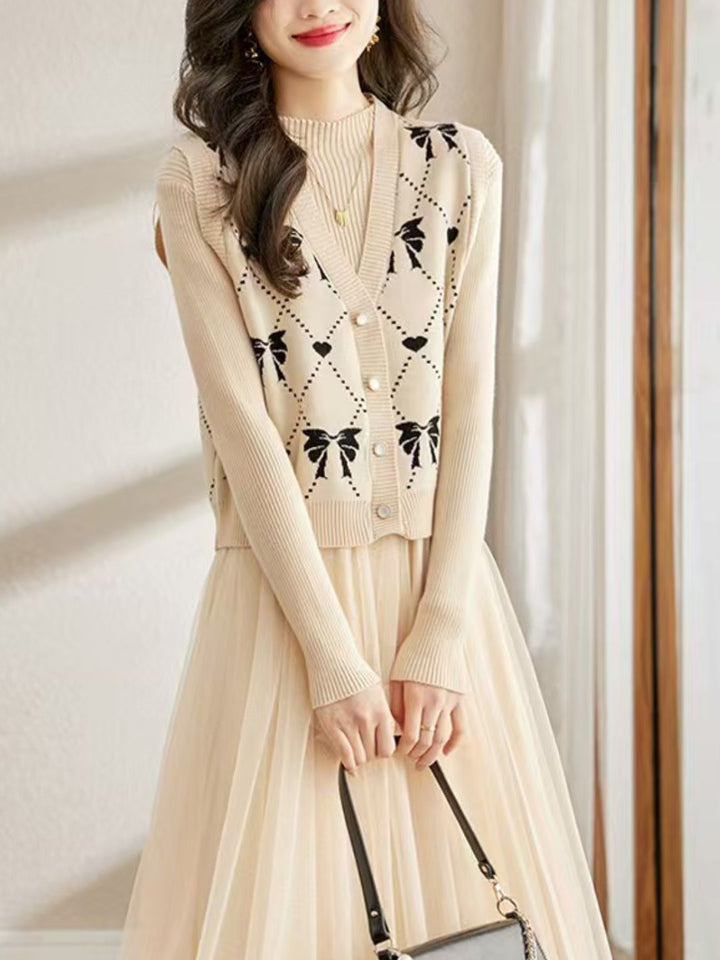 Fashion Knitted Two-piece Dress