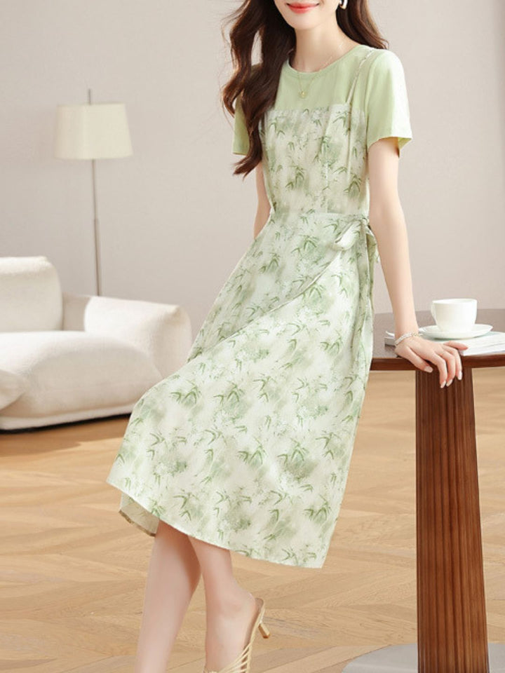 Mint Green Floral Dress