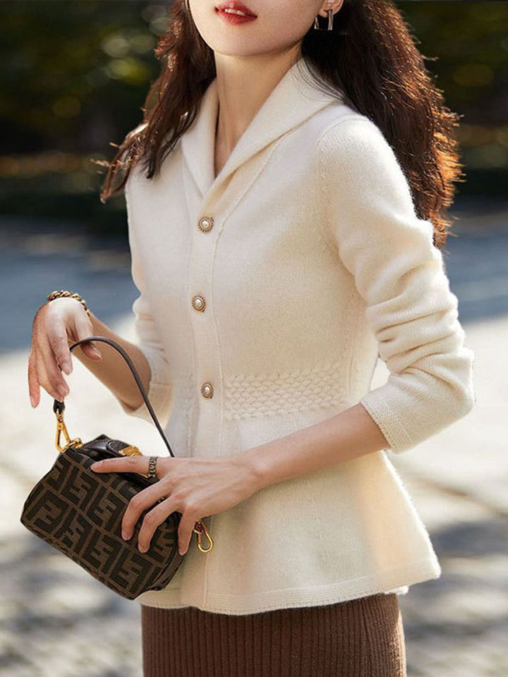 Fashion Lapel Knitted Cardigan