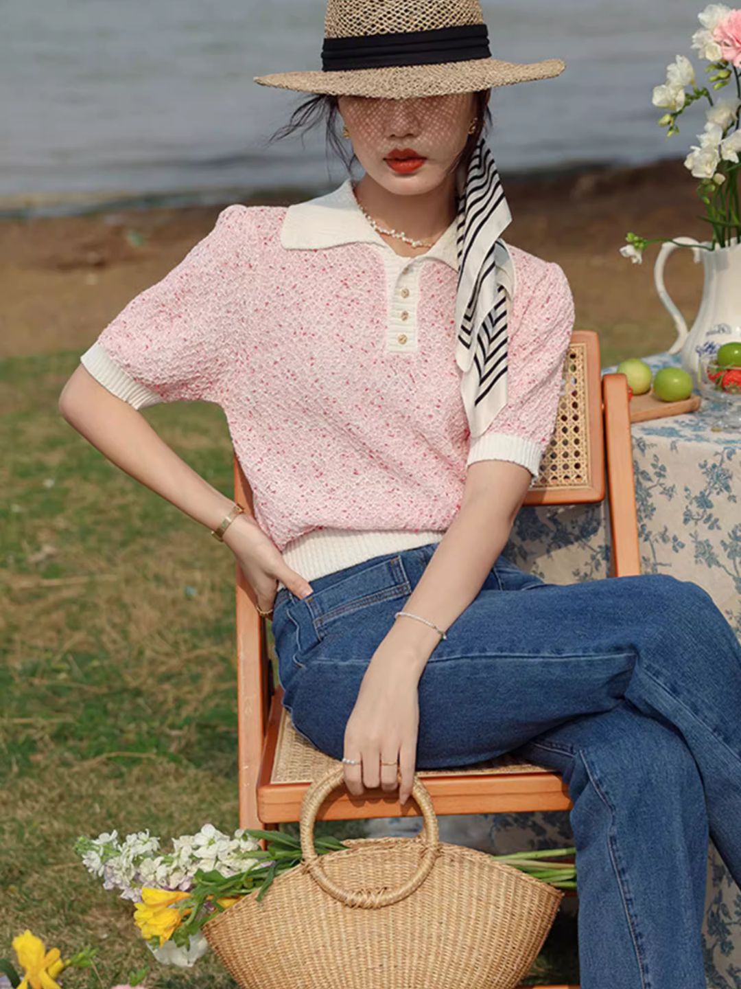 POLO Collar  Short Sleeves