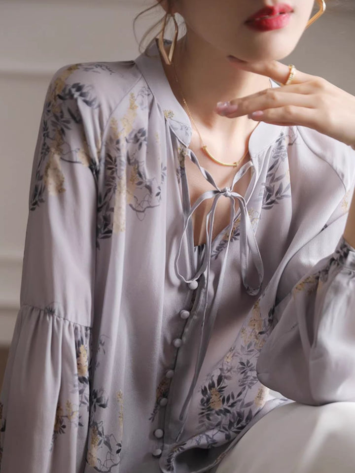 Loose-Fitting Lantern Shirt