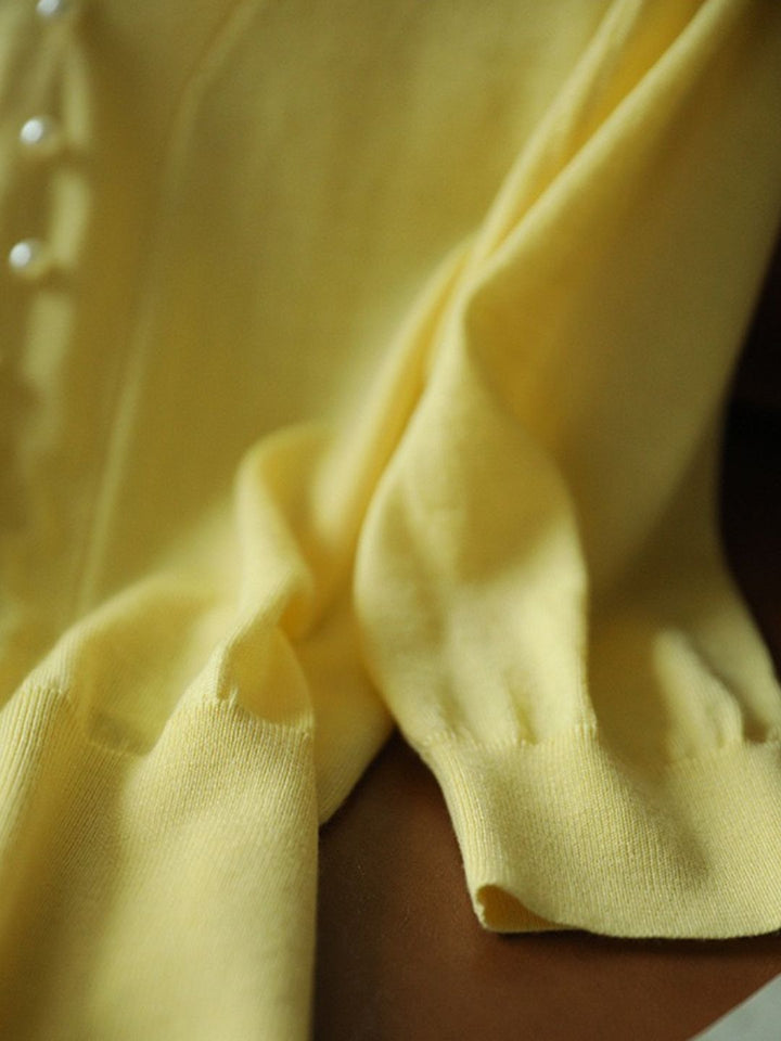 V-neck Sweater Top - Red