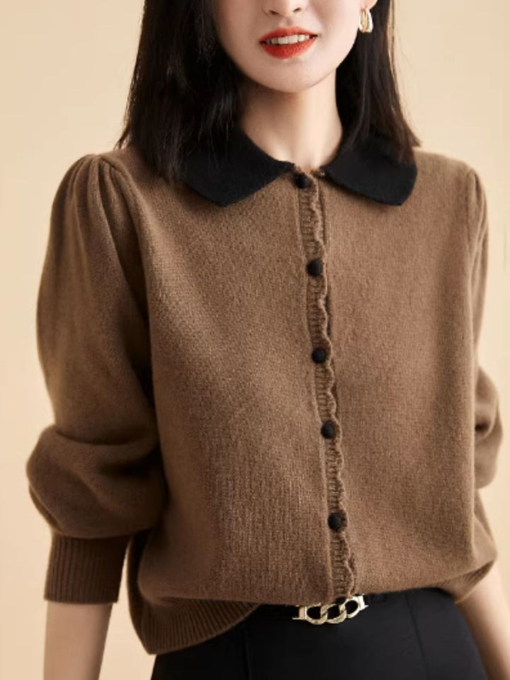 Classic Lapel Knit Cardigan