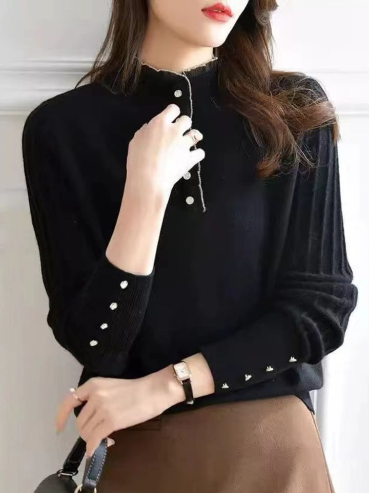 Retro Auricular Knitted Sweater