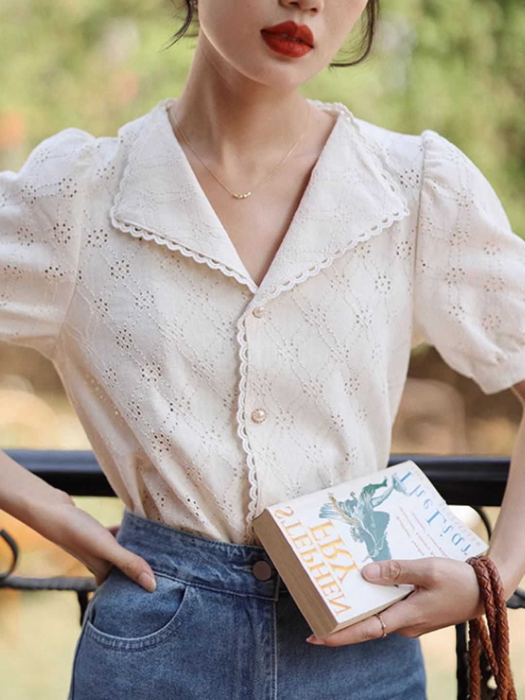 V-neck Short Sleeved Shirt