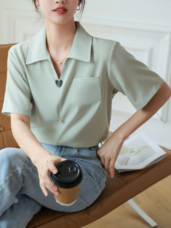 V-Neck Short-Sleeved Shirt