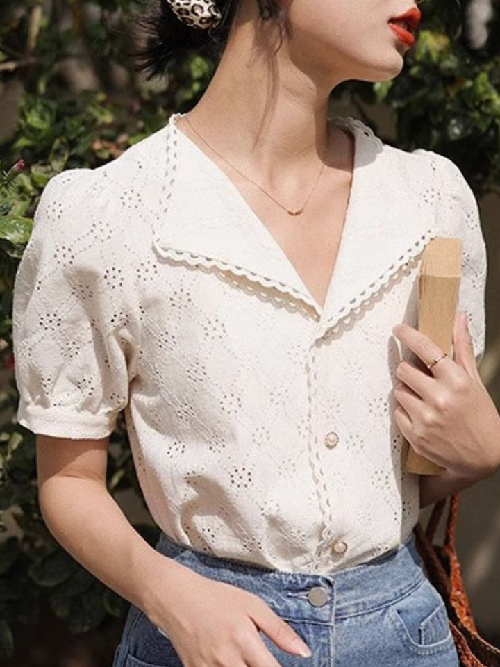 V-neck Short Sleeved Shirt