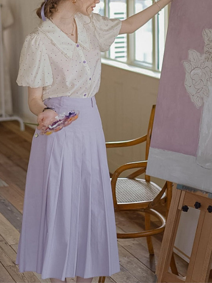 Purple Polka Dot Shirt