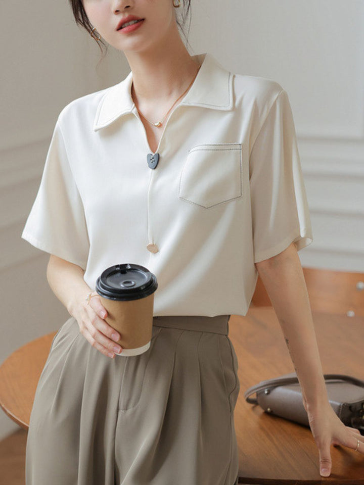 V-Neck Short-Sleeved Shirt
