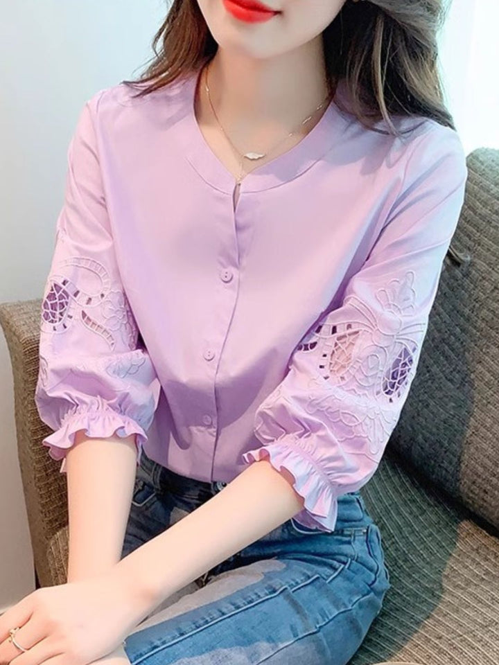 Chiffon Puff Sleeve Top