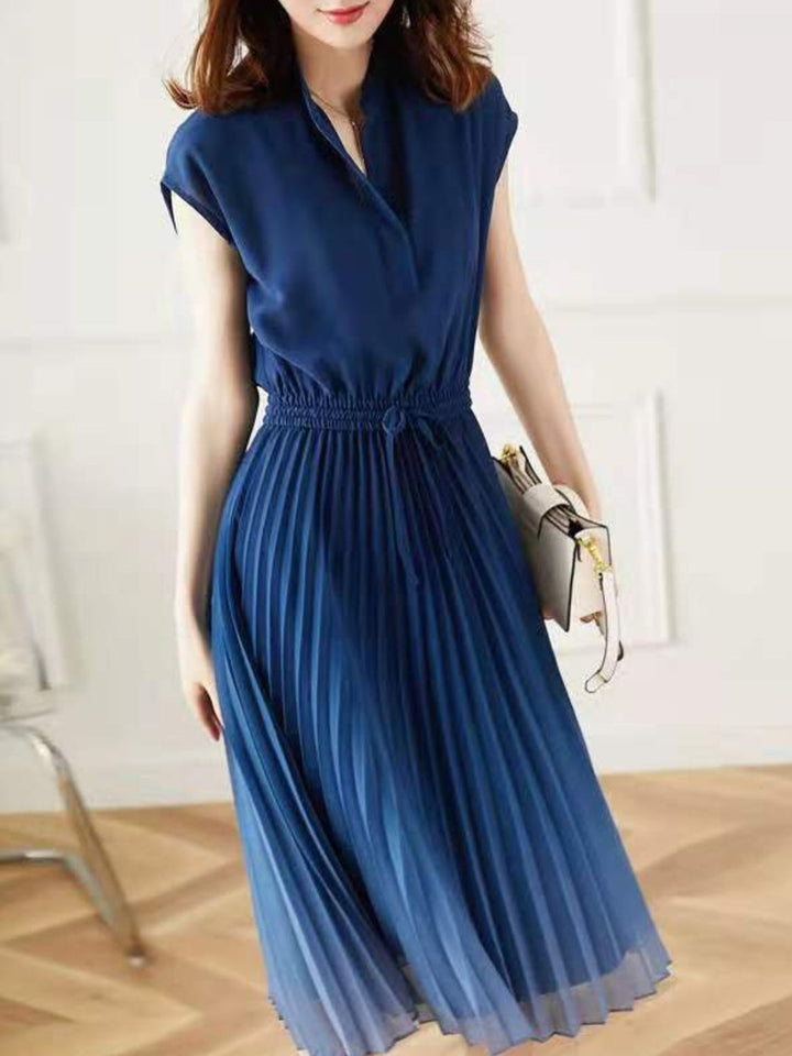 Flowy Gradient Elastic Waist Dress