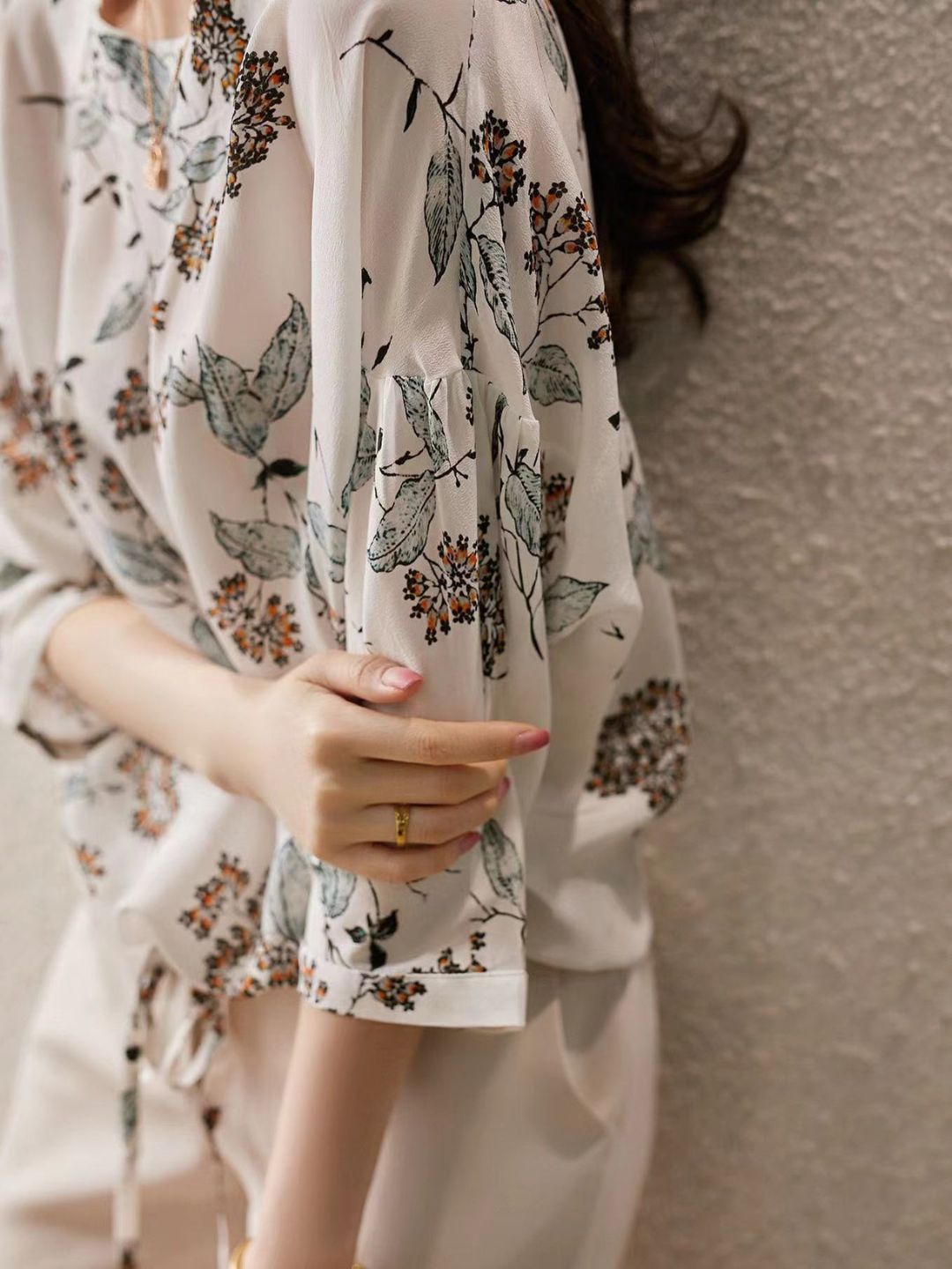 Floral Chiffon Artistic Style Shirt
