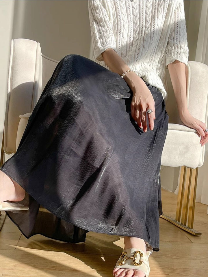 Temperament Mesh Skirt - White