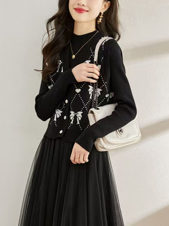 Fashion Knitted Two-piece Dress