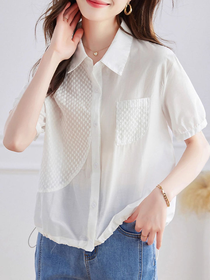 Fashion Lapel Short Sleeve Shirt