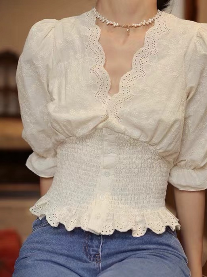 Lace V-neck Shirt