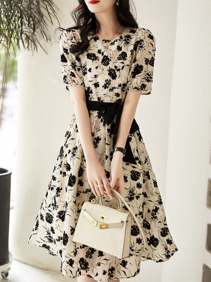 Wild Rose Print  Dress