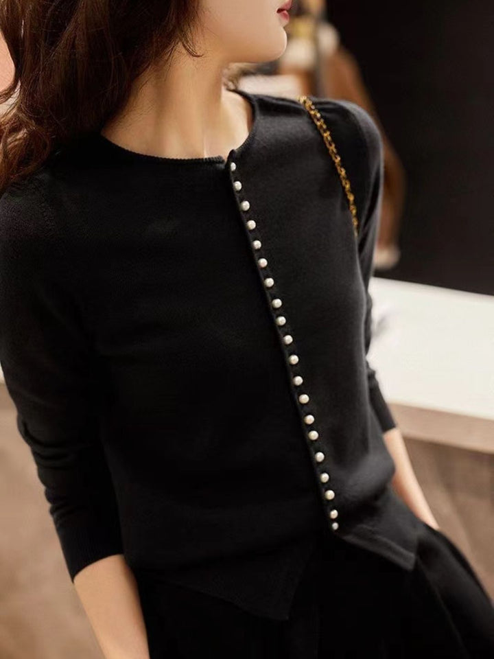 Elegant Pearl Button Cardigan