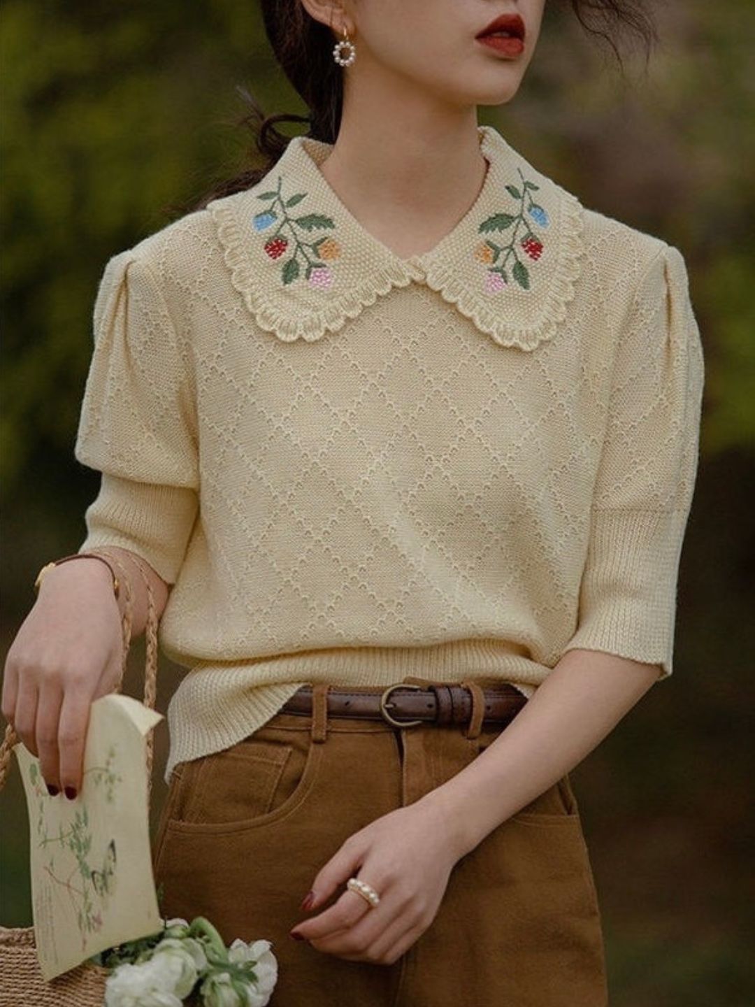 Embroidered Shirt - Half Sleeve