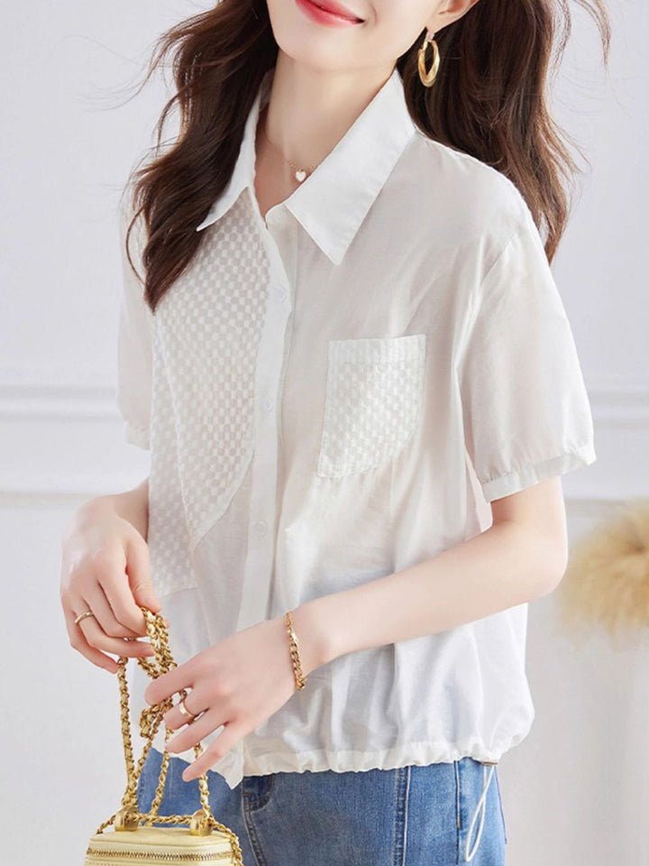 Fashion Lapel Short Sleeve Shirt