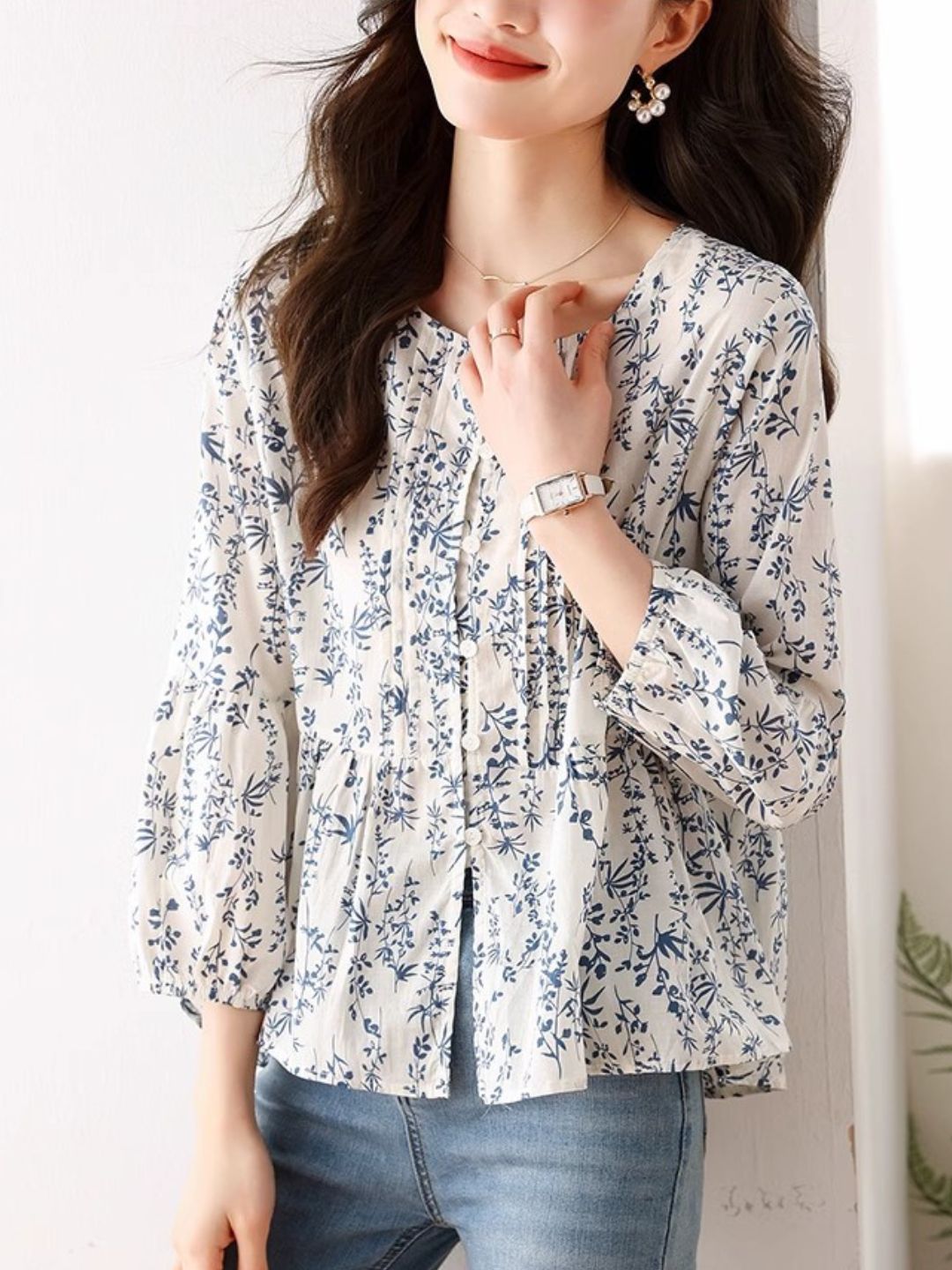 Printed Chic Shirt Top