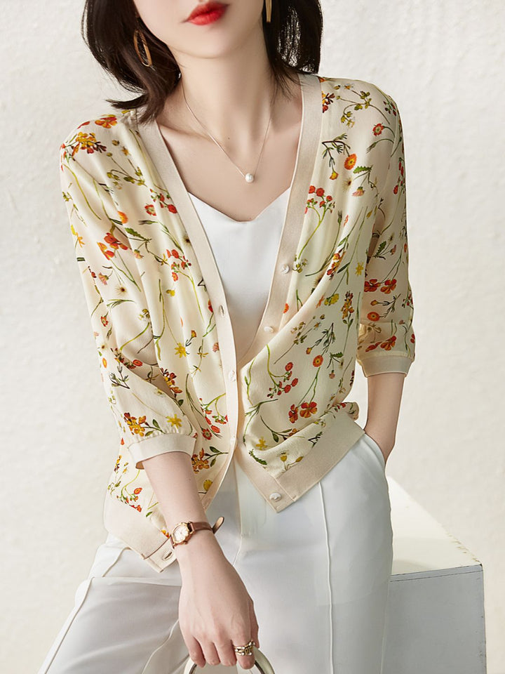 V-neck Floral Shirt