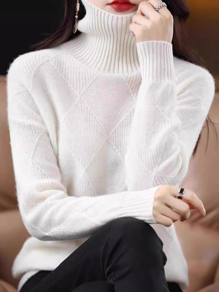 Loose Turtleneck Knitted Sweater