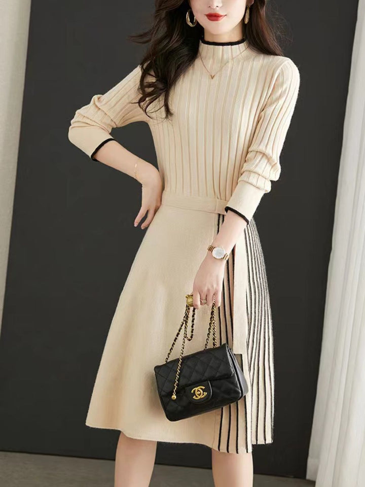 Knitted Pleated Dress