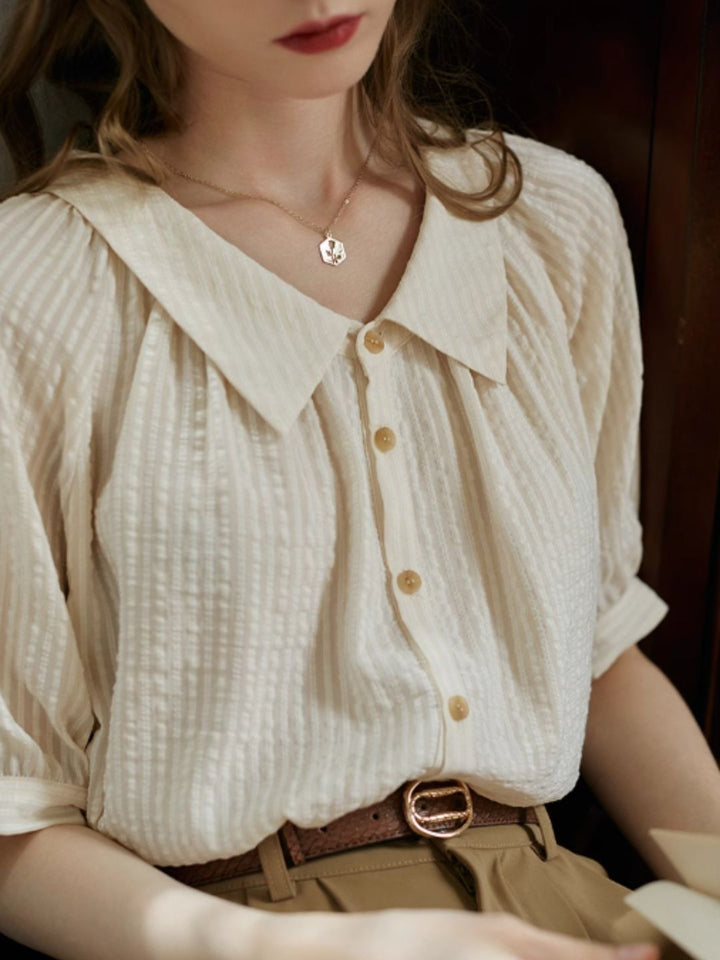 Textured Short-sleeved Shirt